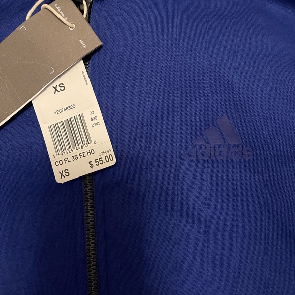 Adidas Hoodie in ROYAL BLUE, size XS - Picture 2 of 4